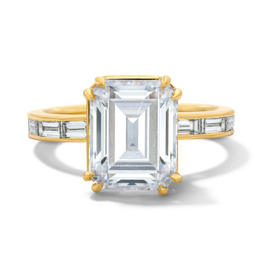 Michael M. Montage Double Prong Baguette Hidden Halo Engagement Setting