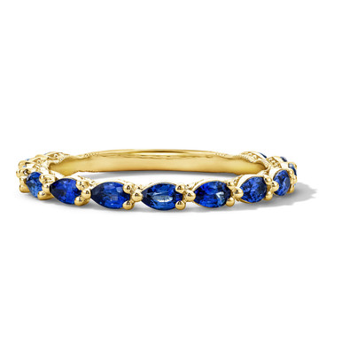 Tacori Pear-Shaped Blue Sapphire Wedding Band