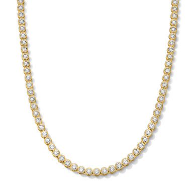 Bezel Set Diamond Tennis Necklace