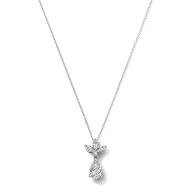 Pear-Shaped Drop Lab Grown Diamond Cluster Necklace Pear-Shaped Drop Lab Grown Diamond Cluster Necklace
