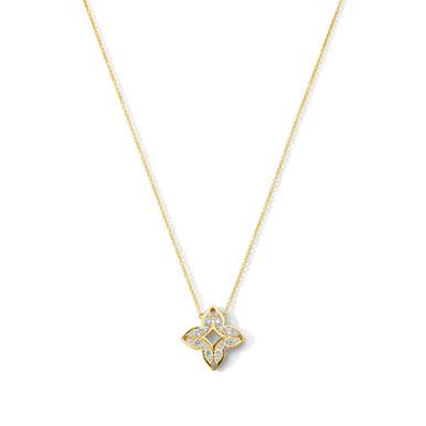 Diamond Clover Medallion Necklace
