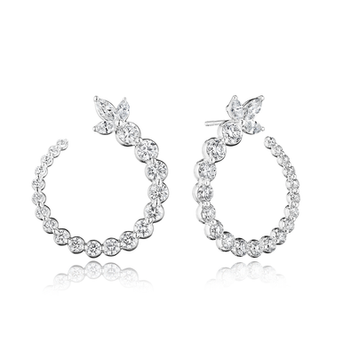 Verragio Graduated Diamond Circle Earrings