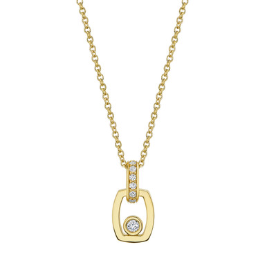 Michael M. Bezel Diamond Drop Link Necklace