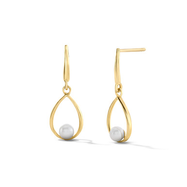 Open Teardrop Pearl Earrings Open Teardrop Pearl Earrings