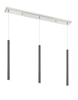 Forest LED Linear Chandelier in Brushed Nickel (224|917MP24PBLLED3LBN)
