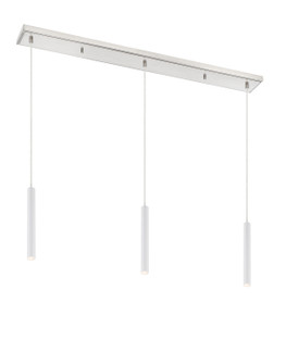 Forest LED Linear Chandelier in Brushed Nickel (224|917MP12WHLED3LBN)