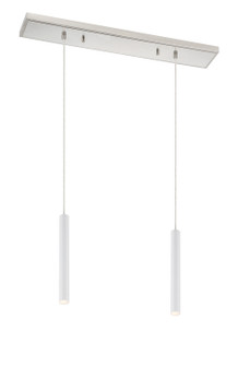 Forest LED Linear Chandelier in Brushed Nickel (224|917MP12WHLED2LBN)