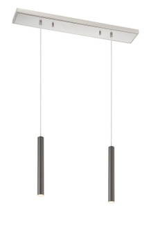 Forest LED Linear Chandelier in Brushed Nickel (224|917MP12PBLLED2LBN)