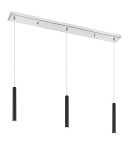 Forest LED Linear Chandelier in Brushed Nickel (224|917MP12MBLED3LBN)