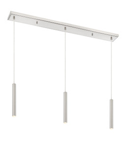 Forest LED Linear Chandelier in Brushed Nickel (224|917MP12BNLED3LBN)