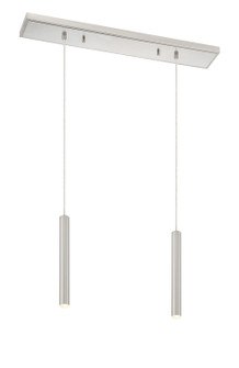 Forest LED Linear Chandelier in Brushed Nickel (224|917MP12BNLED2LBN)