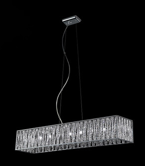 Terra Nine Light Linear Chandelier in Chrome (224|872CH45)