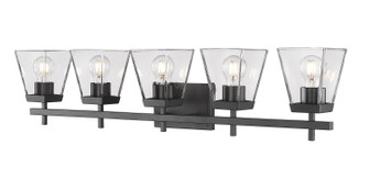 Lauren Five Light Vanity in Matte Black (224|8195VMB)