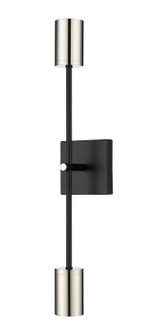 Calumet Two Light Wall Sconce in Matte Black / Polished Nickel (224|8142SMBPN)