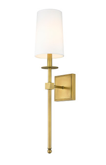 Camila One Light Wall Sconce in Rubbed Brass (224|8111SRBWH)
