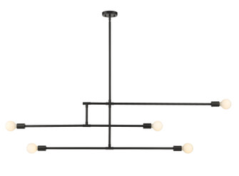 Modernist Five Light Chandelier in Matte Black (224|7315MB)