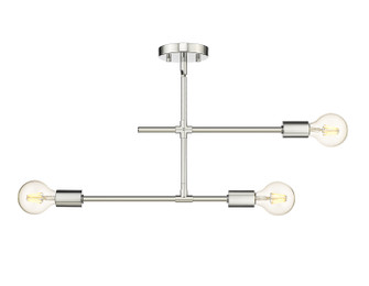Modernist Three Light Semi Flush Mount in Chrome (224|7313SFCH)