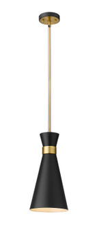 Soriano One Light Pendant in Matte Black / Heritage Brass (224|728P8MBHBR)