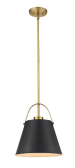 Z-Studio One Light Pendant in Matte Black / Heritage Brass (224|726PMBHBR)