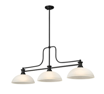 Melange Three Light Billiard in Matte Black (224|7253MBDWL14)