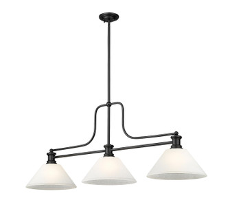 Melange Three Light Billiard in Matte Black (224|7253MBAWL14)