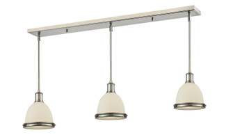 Mason Three Light Linear Chandelier in Brushed Nickel (224|714MP3BN)