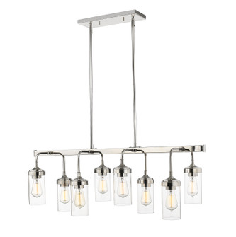 Calliope Eight Light Linear Chandelier in Polished Nickel (224|6178LPN)