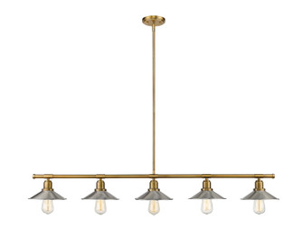 Casa Five Light Linear Chandelier in Foundry Brass (224|6135LFBBN)