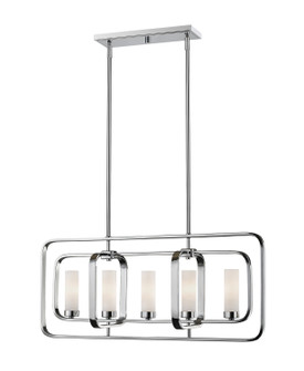 Aideen Five Light Linear Chandelier in Chrome (224|60005LCH)