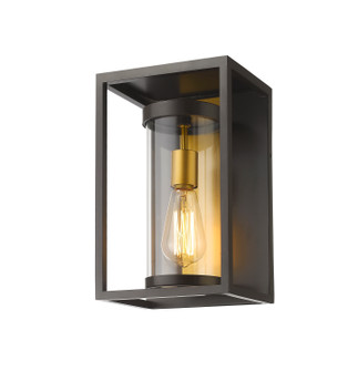 Dunbroch One Light Outdoor Wall Light in Deep Bronze + Outdoor Brass (224|584SDBZOBS)