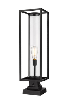Dunbroch One Light Outdoor Pier Mounted Fixture in Black (224|584PHBSSQPMBK)