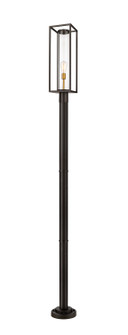 Dunbroch One Light Outdoor Post Mounted Fixture in Deep Bronze + Outdoor Brass (224|584PHBR567PDBZ)