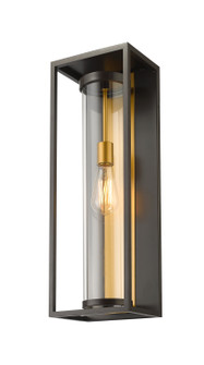 Dunbroch One Light Outdoor Wall Light in Deep Bronze + Outdoor Brass (224|584BDBZOBS)