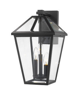 Talbot Three Light Outdoor Wall Light in Black (224|579XLBK)