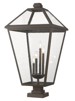 Talbot Four Light Outdoor Pier Mounted Fixture in Oil Rubbed Bronze (224|579PHXLXSSQPMORB)