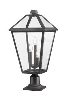 Talbot Three Light Outdoor Pier Mounted Fixture in Black (224|579PHXLR533PMBK)