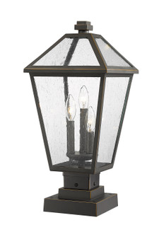 Talbot Three Light Outdoor Pier Mounted Fixture in Oil Rubbed Bronze (224|579PHBSSQPMORB)