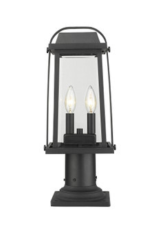 Millworks Two Light Outdoor Pier Mounted Fixture in Black (224|574PHMR533PMBK)