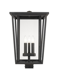 Seoul Three Light Outdoor Post Mount Fixture in Oil Rubbed Bronze (224|571PHXLSORB)