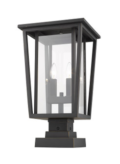 Seoul Two Light Outdoor Pier Mounted Fixture in Oil Rubbed Bronze (224|571PHBSSQPMORB)