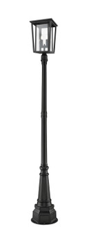 Seoul Two Light Outdoor Post Mounted Fixture in Black (224|571PHBR564PBK)