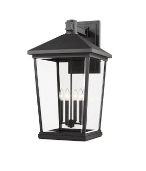 Beacon Four Light Outdoor Wall Light in Black (224|568XXLBK)