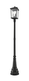 Beacon Three Light Outdoor Post Mounted Fixture in Black (224|568PHXLR564PBK)