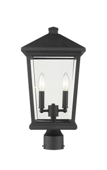 Beacon Two Light Outdoor Post Mount Fixture in Black (224|568PHBRBK)