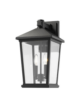 Beacon Two Light Outdoor Wall Sconce in Black (224|568BBK)