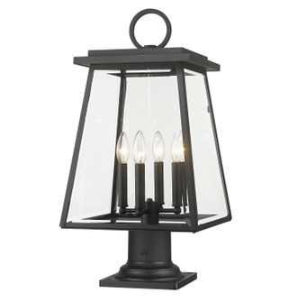Broughton Four Light Outdoor Pier Mounted Fixture in Black (224|521PHBR533PMBK)