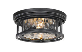 Clarion Two Light Flush Mount in Matte Black (224|493F2MB)