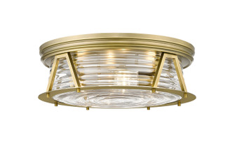 Cape Harbor Four Light Flush Mount in Rubbed Brass (224|491F4RB)