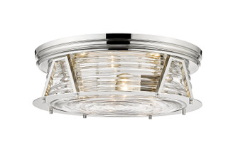 Cape Harbor Four Light Flush Mount in Polished Nickel (224|491F4PN)