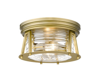 Cape Harbor Two Light Flush Mount in Rubbed Brass (224|491F2RB)